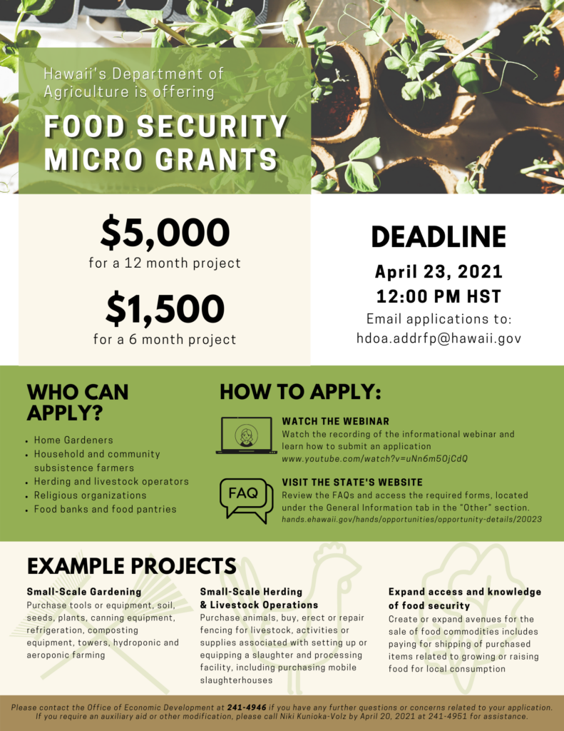 USDA MicroGrants