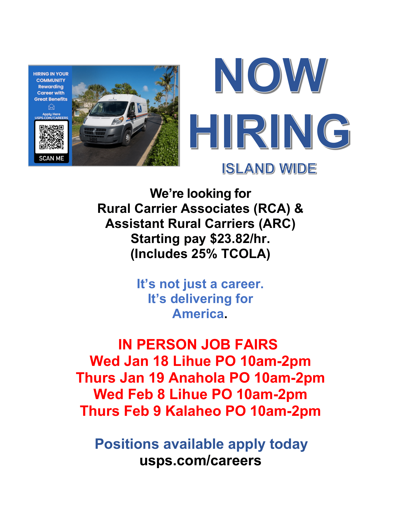 US Postal Service Job Fairs